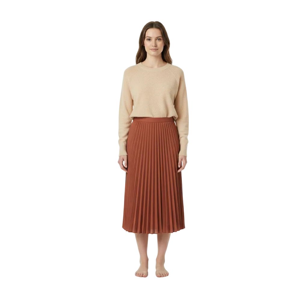 Skirt & sweater AI virtual try-on — Wearo demo